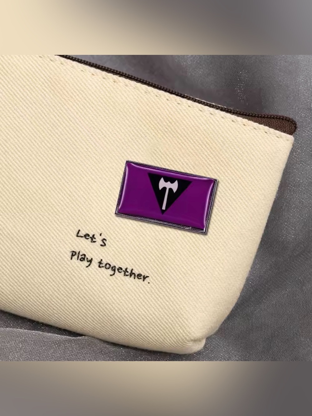 1 LGBTQ+ WLW Lesbian Small Pride Rectangular lesbian Purple & Black labrys Pin - Picture 7 of 14